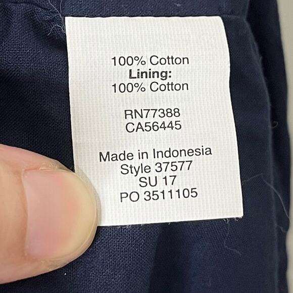 J. Crew Women's Mini Skirt Size M Blue Geometric Print 100% Cotton 37577 Pull On - Picture 8 of 9